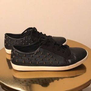 Leather Spiked Sneakers
